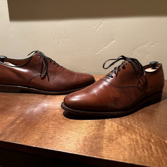 Carlyle Plain-toe Oxford Dress Shoe Wide sz 11.5 3E Dark Chili Brown main image 5